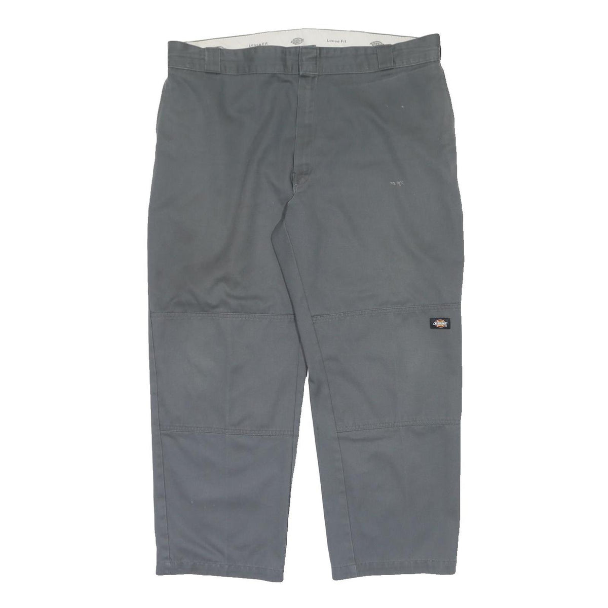 DICKIES Mens Polyester Blend Grey Loose Fit Straight Leg Trousers W41 L30