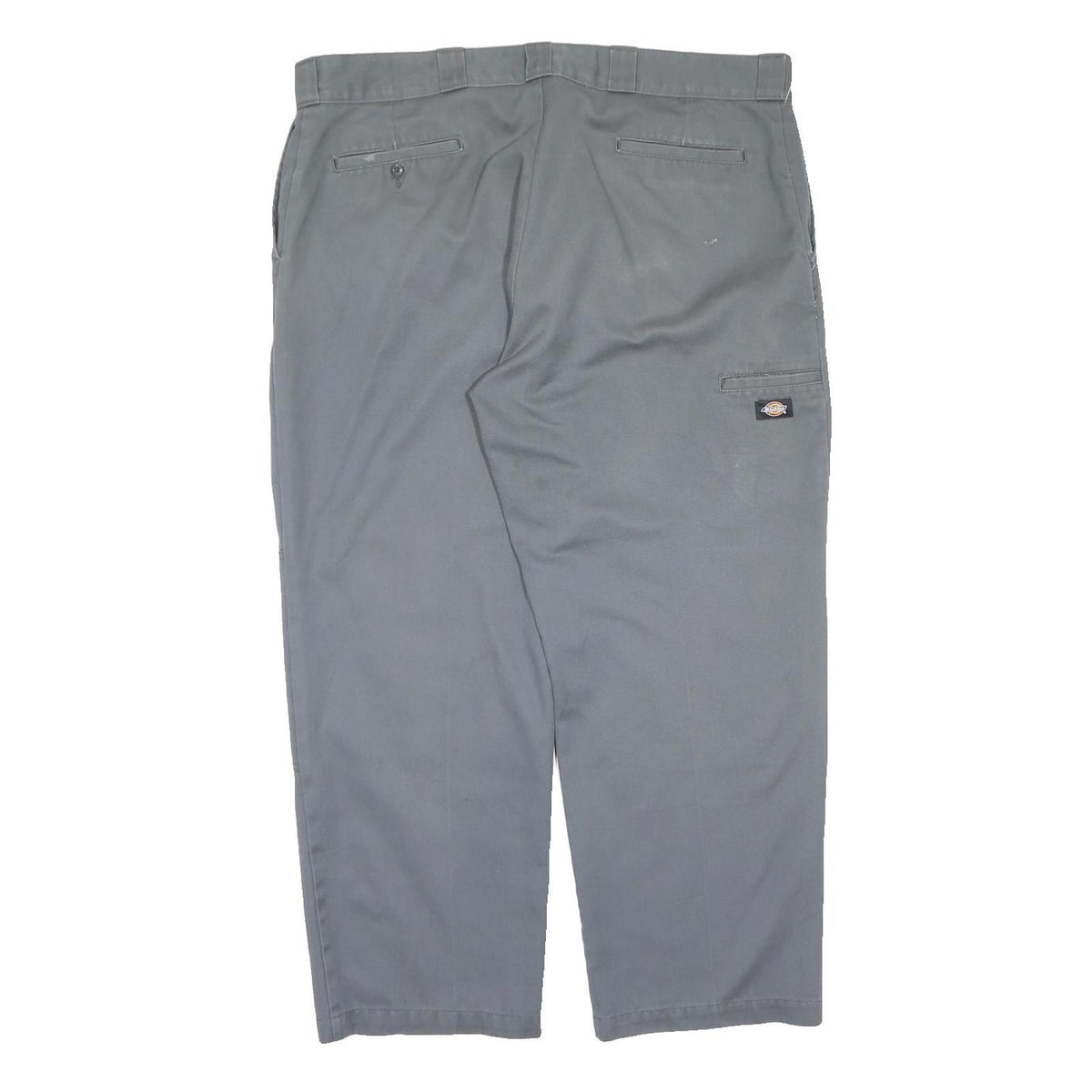 DICKIES Mens Polyester Blend Grey Loose Fit Straight Leg Trousers W41 L30