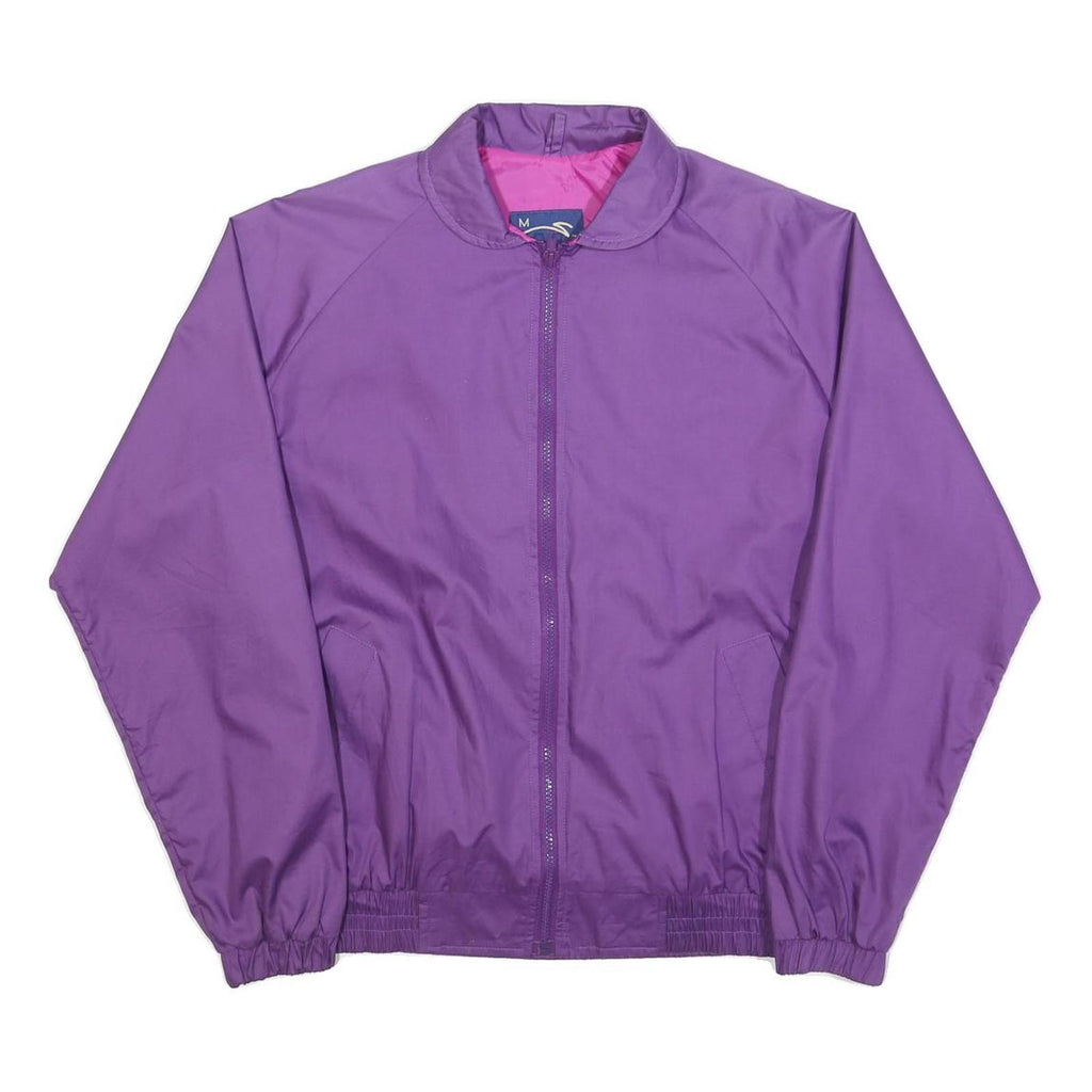 DUCKSTER Womens Purple Jacket M Polyester Blend Plain Zip Casual Lightweight