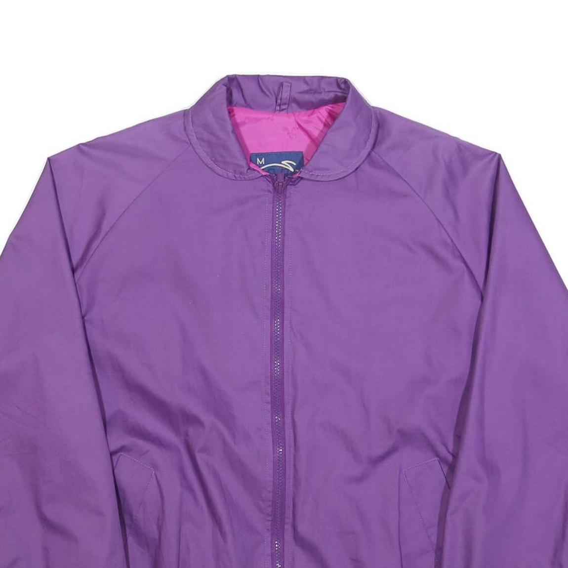 DUCKSTER Womens Purple Jacket M Polyester Blend Plain Zip Casual Lightweight