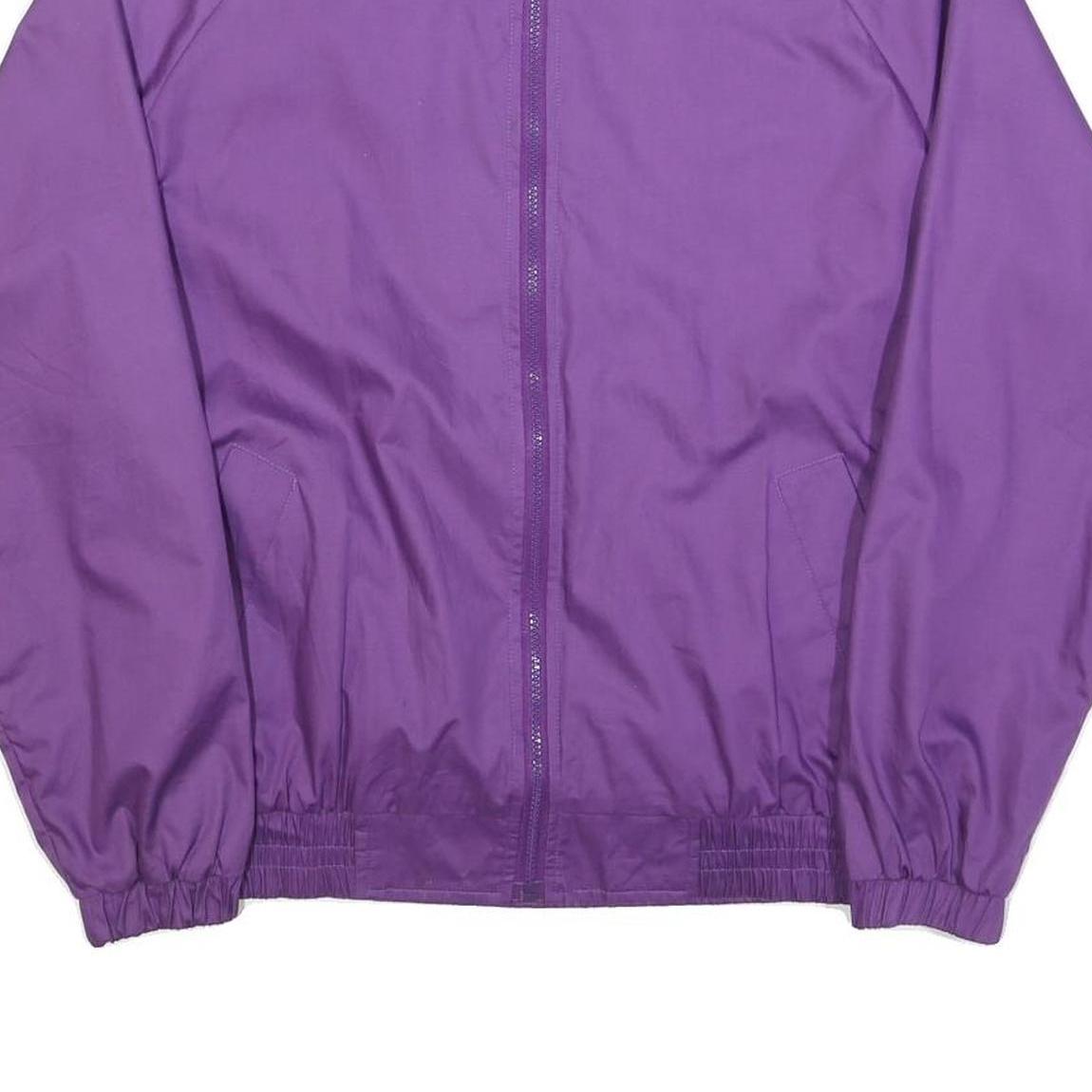 DUCKSTER Womens Purple Jacket M Polyester Blend Plain Zip Casual Lightweight