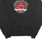 CHAMPION Mens Black National Sport School Crew Neck M Cotton Blend Sweatshirt