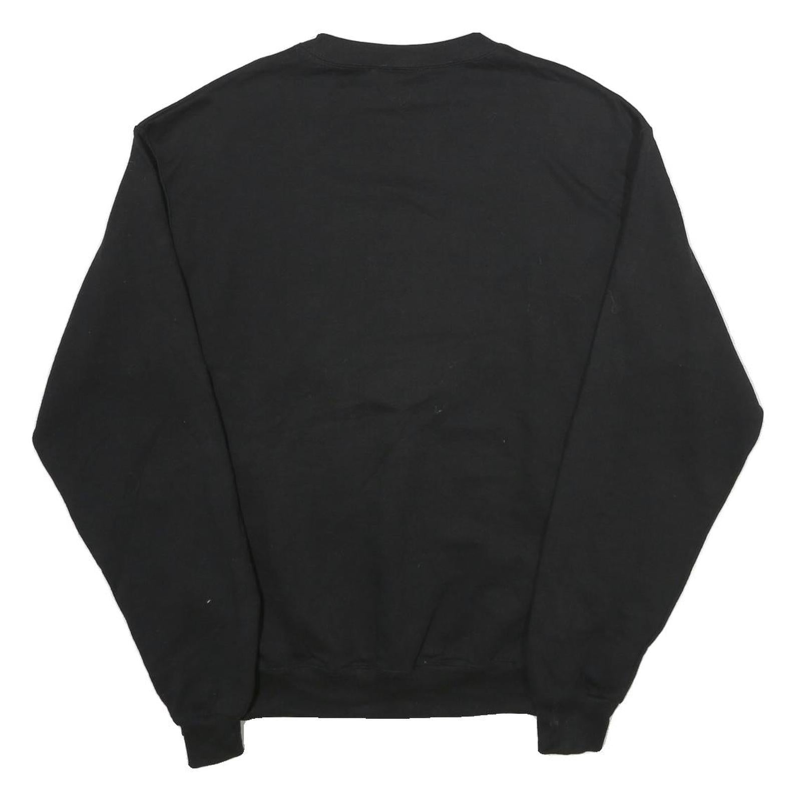 CHAMPION Mens Black National Sport School Crew Neck M Cotton Blend Sweatshirt