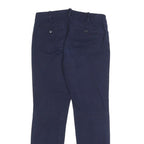 LAUREN RALPH LAUREN Womens Cotton Blend Navy Slim Tapered Trousers W27 L27
