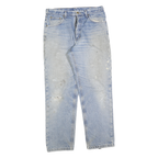 CARHARTT Mens Jeans Blue Relaxed Straight Denim Light W34 L32 Painted