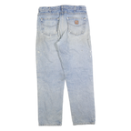 CARHARTT Mens Jeans Blue Relaxed Straight Denim Light W34 L32 Painted