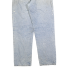 CARHARTT Mens Jeans Blue Relaxed Straight Denim Light W34 L32 Painted