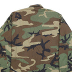 AMERICAN APPAREL Mens Green Camouflage Military Jacket M Cotton Blend Button