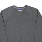 CHAMPION Mens Grey Crew Neck M Pullover Cotton Blend Sweatshirt Classic Logo