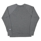CHAMPION Mens Grey Crew Neck M Pullover Cotton Blend Sweatshirt Classic Logo