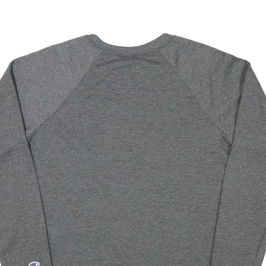 CHAMPION Mens Grey Crew Neck M Pullover Cotton Blend Sweatshirt Classic Logo