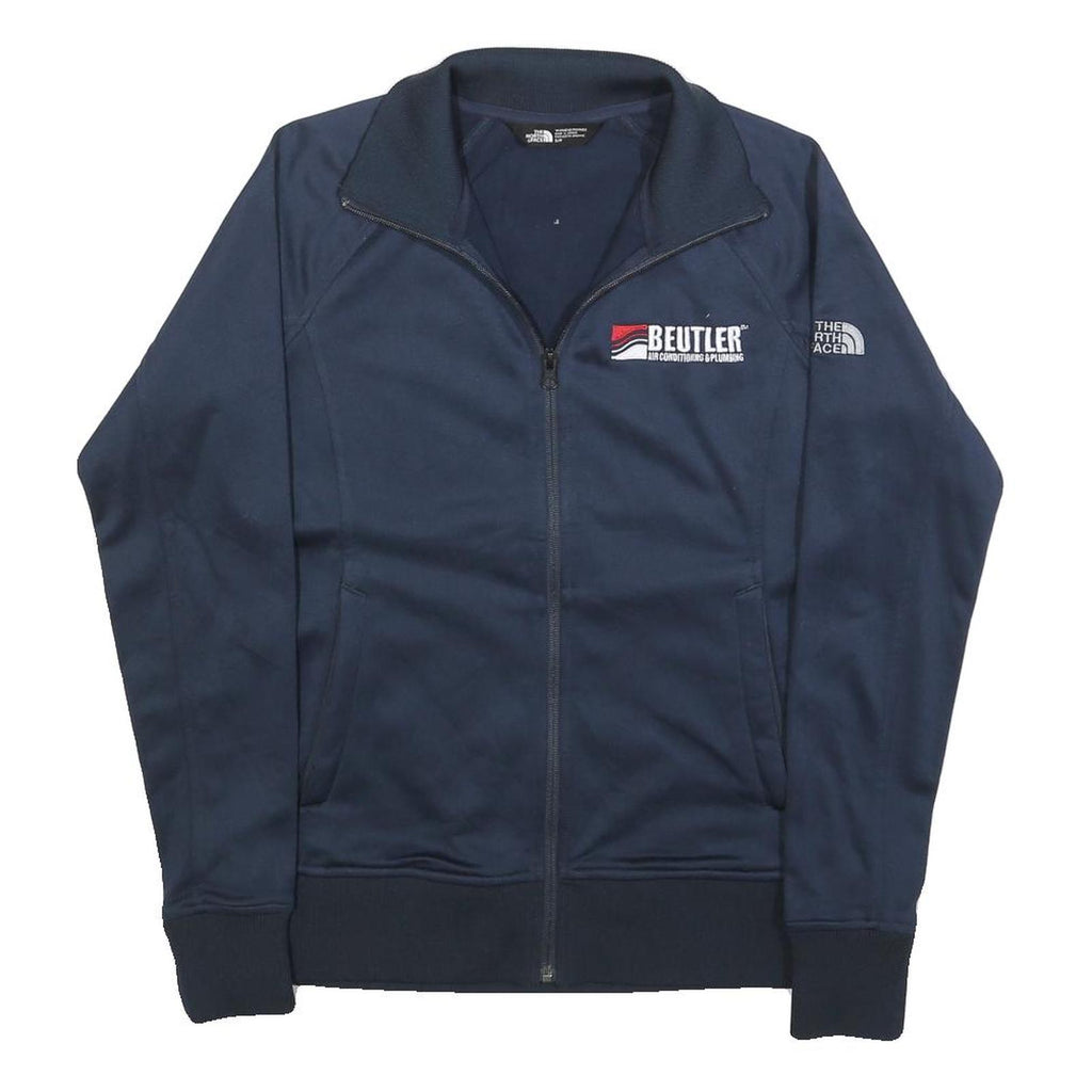 THE NORTH FACE Womens Navy Blue Zip Jacket S Polyester Plain Lightweight Casual