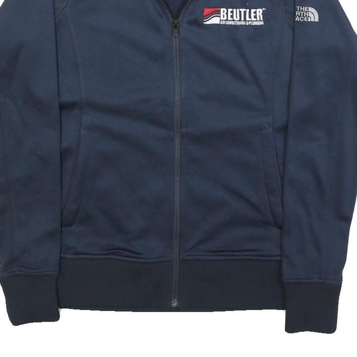 THE NORTH FACE Womens Navy Blue Zip Jacket S Polyester Plain Lightweight Casual
