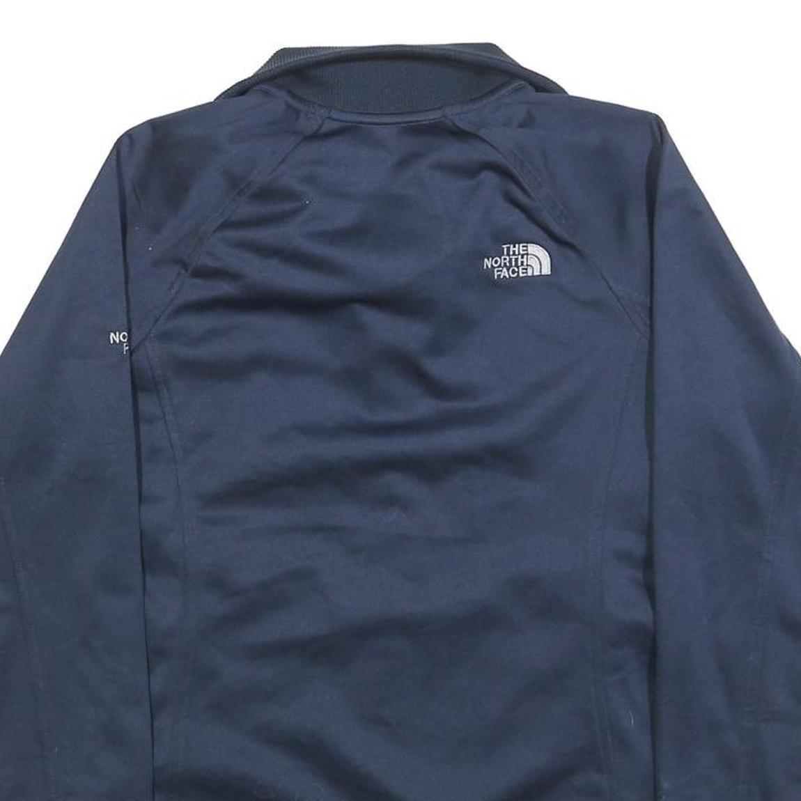 THE NORTH FACE Womens Navy Blue Zip Jacket S Polyester Plain Lightweight Casual