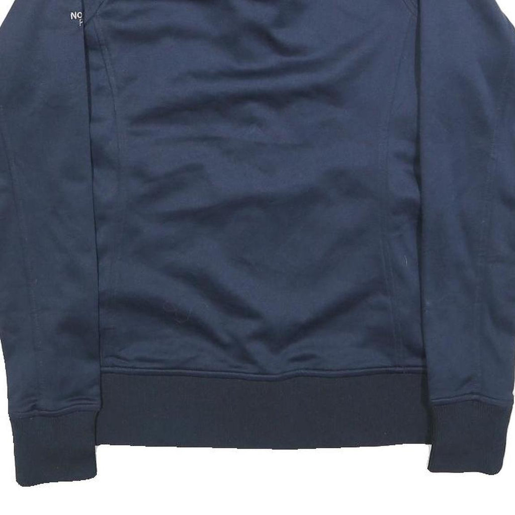 THE NORTH FACE Womens Navy Blue Zip Jacket S Polyester Plain Lightweight Casual
