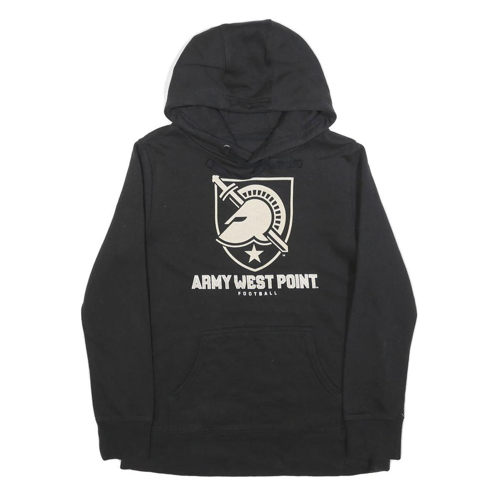 Womens Black Army West Point Football Hoodie M Cotton Blend Hooded Sweatshirt