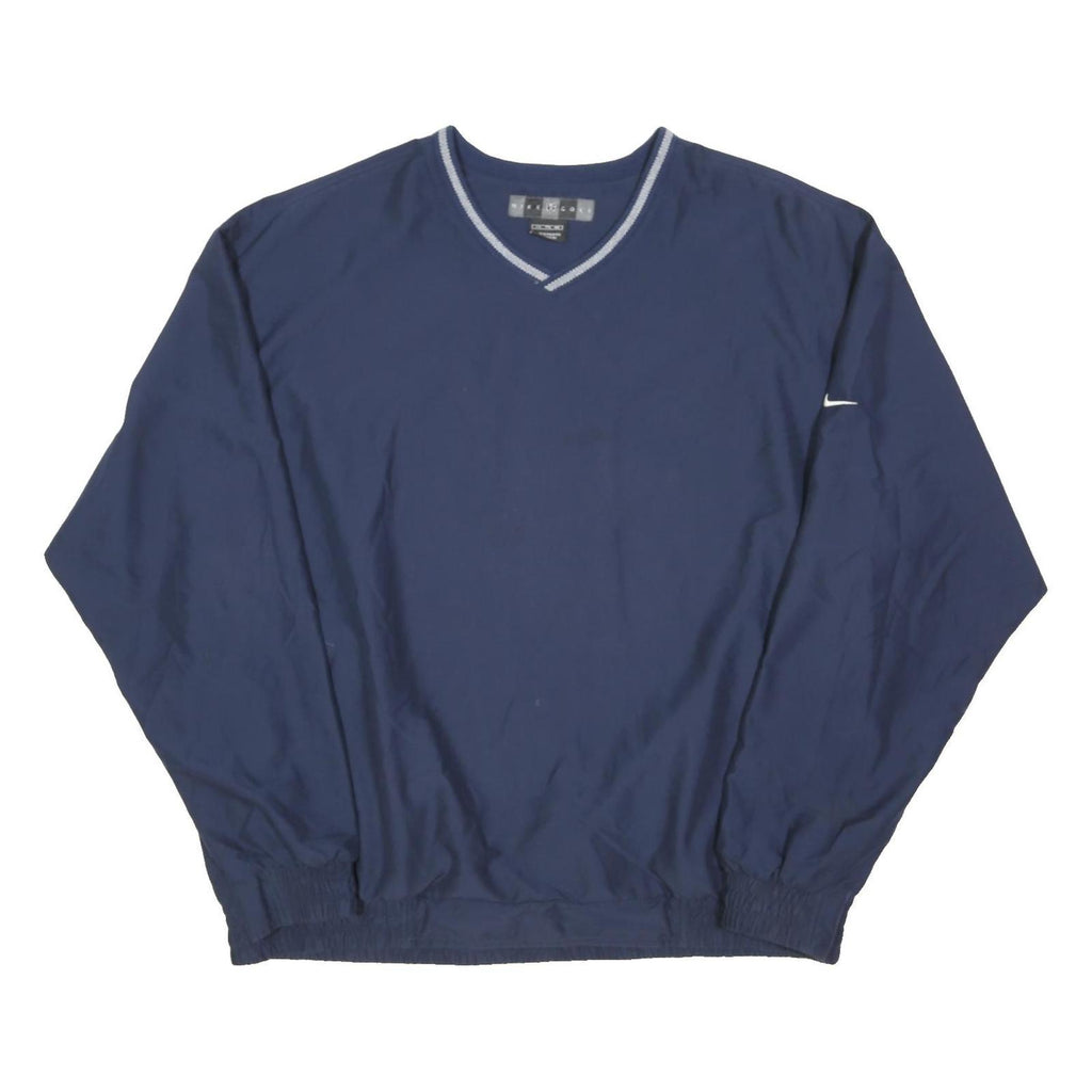 NIKE Mens Navy Blue Athletic Jacket 2XL Polyester Blend Plain Sportswear