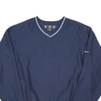 NIKE Mens Navy Blue Athletic Jacket 2XL Polyester Blend Plain Sportswear