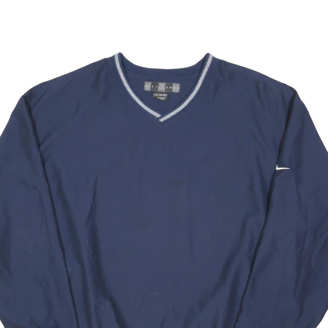 NIKE Mens Navy Blue Athletic Jacket 2XL Polyester Blend Plain Sportswear