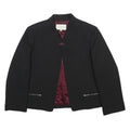 SANDRO Womens Black Jacket S Polyester Blend Plain Chic Elegant Smart Casual