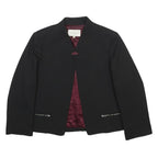 SANDRO Womens Black Jacket S Polyester Blend Plain Chic Elegant Smart Casual