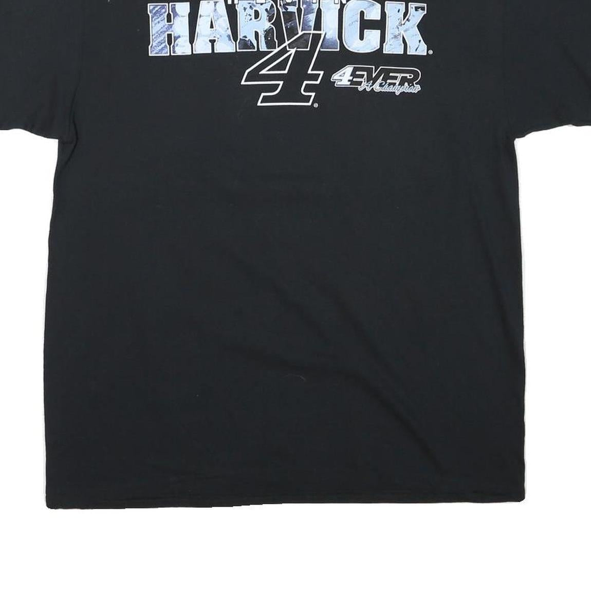 Mens Black Kevin Harvick Graphic T-Shirt L Short Sleeve Crew Neck Racing