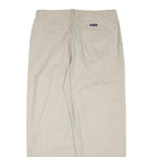 CHAPS RALPH LAUREN Mens Cotton Blend Beige Relaxed Straight Trousers W34 L30