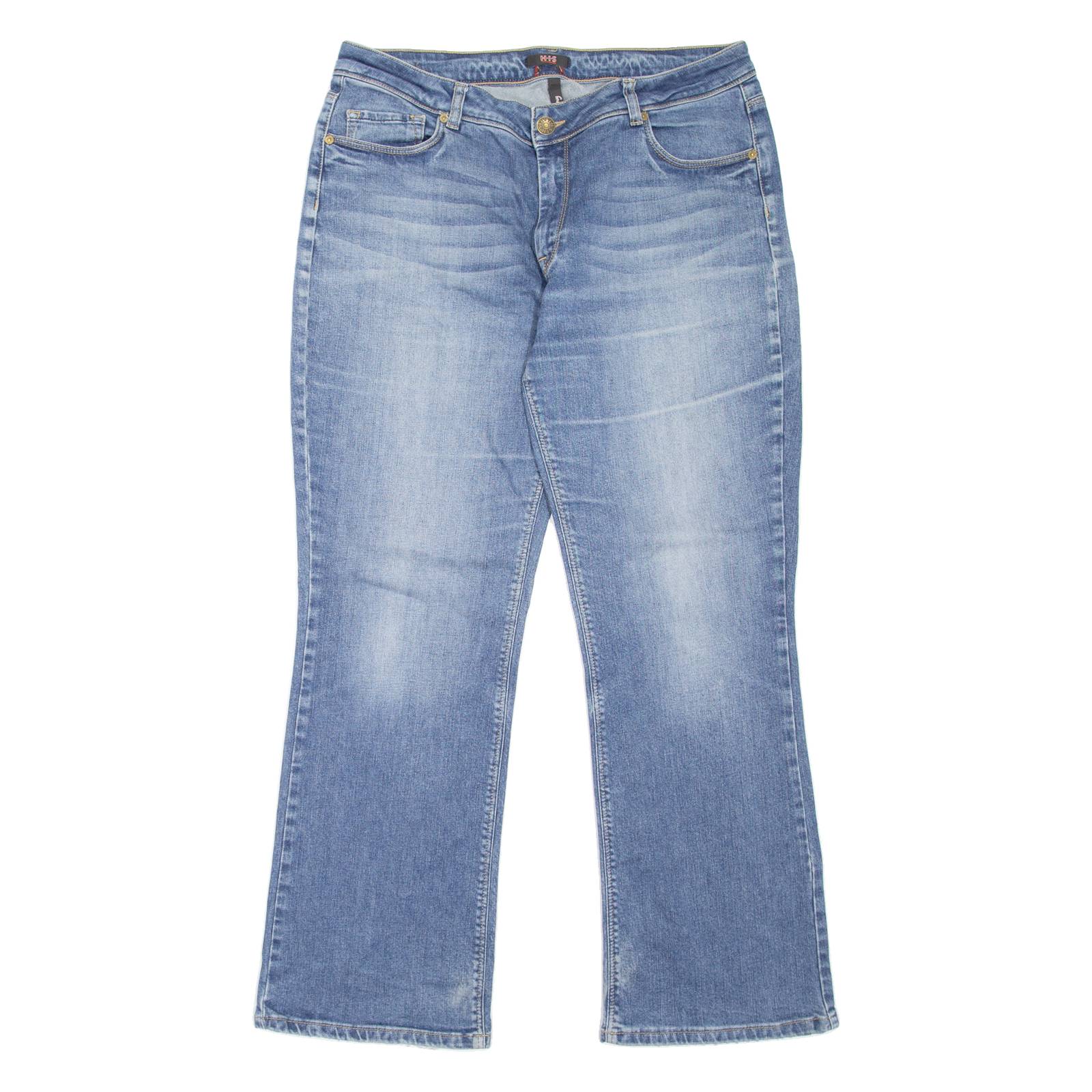 H.I.S Sunny Womens Jeans Blue Regular Bootcut Stone Wash W34 L29