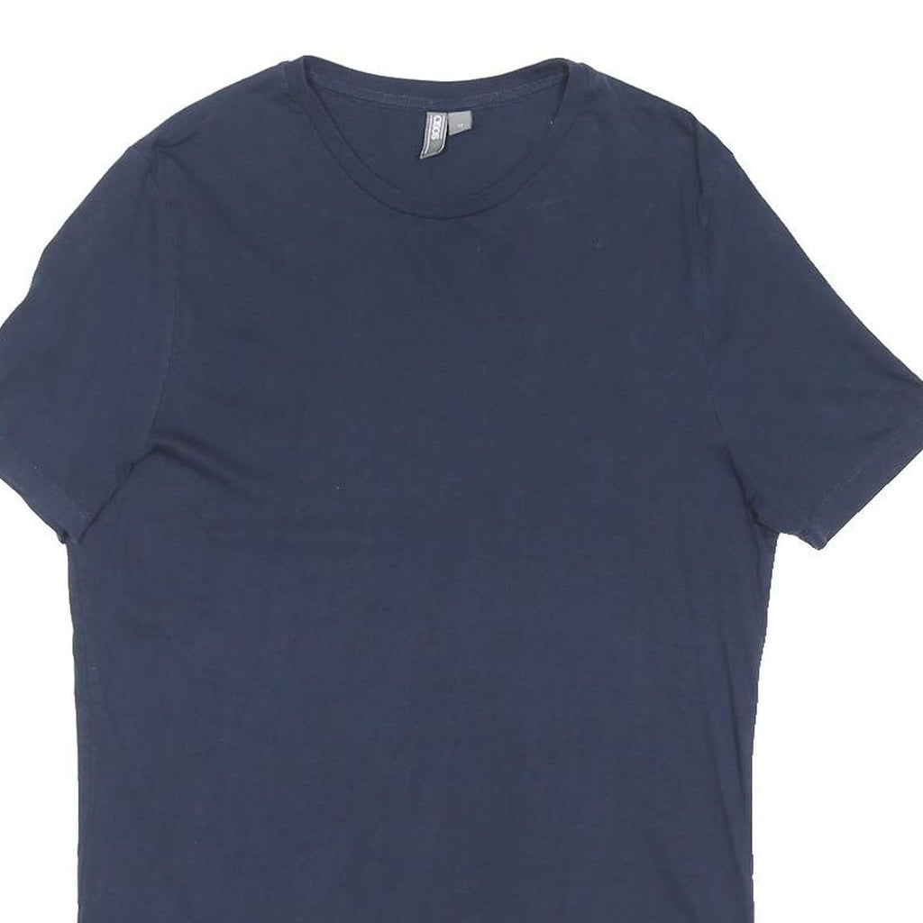 ASOS Womens Navy Blue T-Shirt M Short Sleeve Crew Neck Plain Casual Top