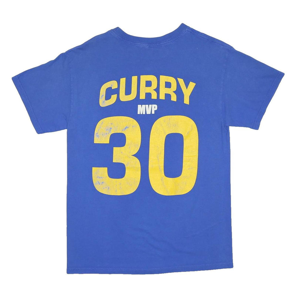 Mens Blue Stephen Curry MVP Graphic T-Shirt S Short Sleeve Crew Neck Sports Fan