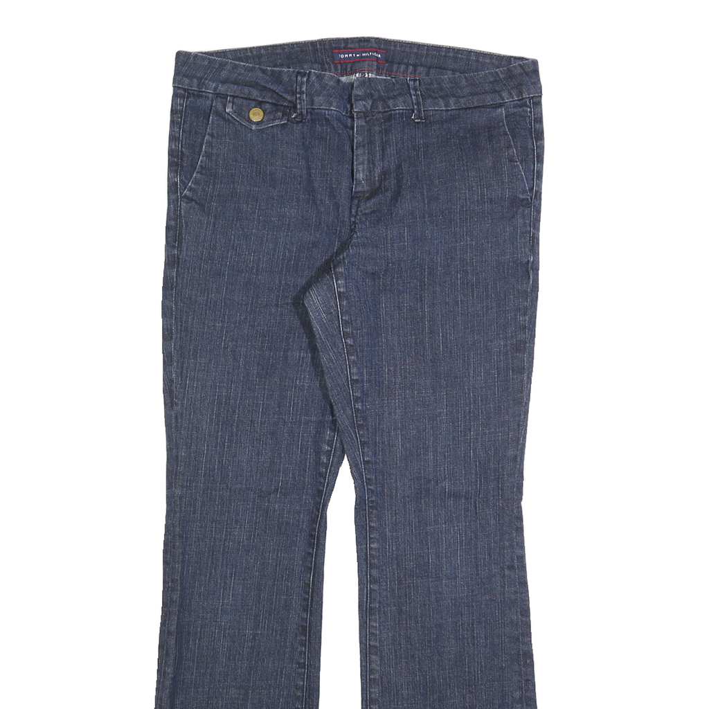TOMMY HILFIGER Womens Jeans Blue Regular Flared Denim Medium W32 L30 Classic Fit