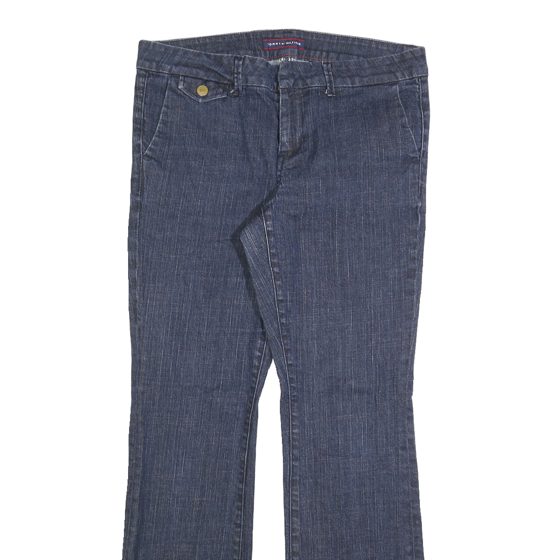 TOMMY HILFIGER Womens Jeans Blue Regular Flared Denim Medium W32 L30 Classic Fit