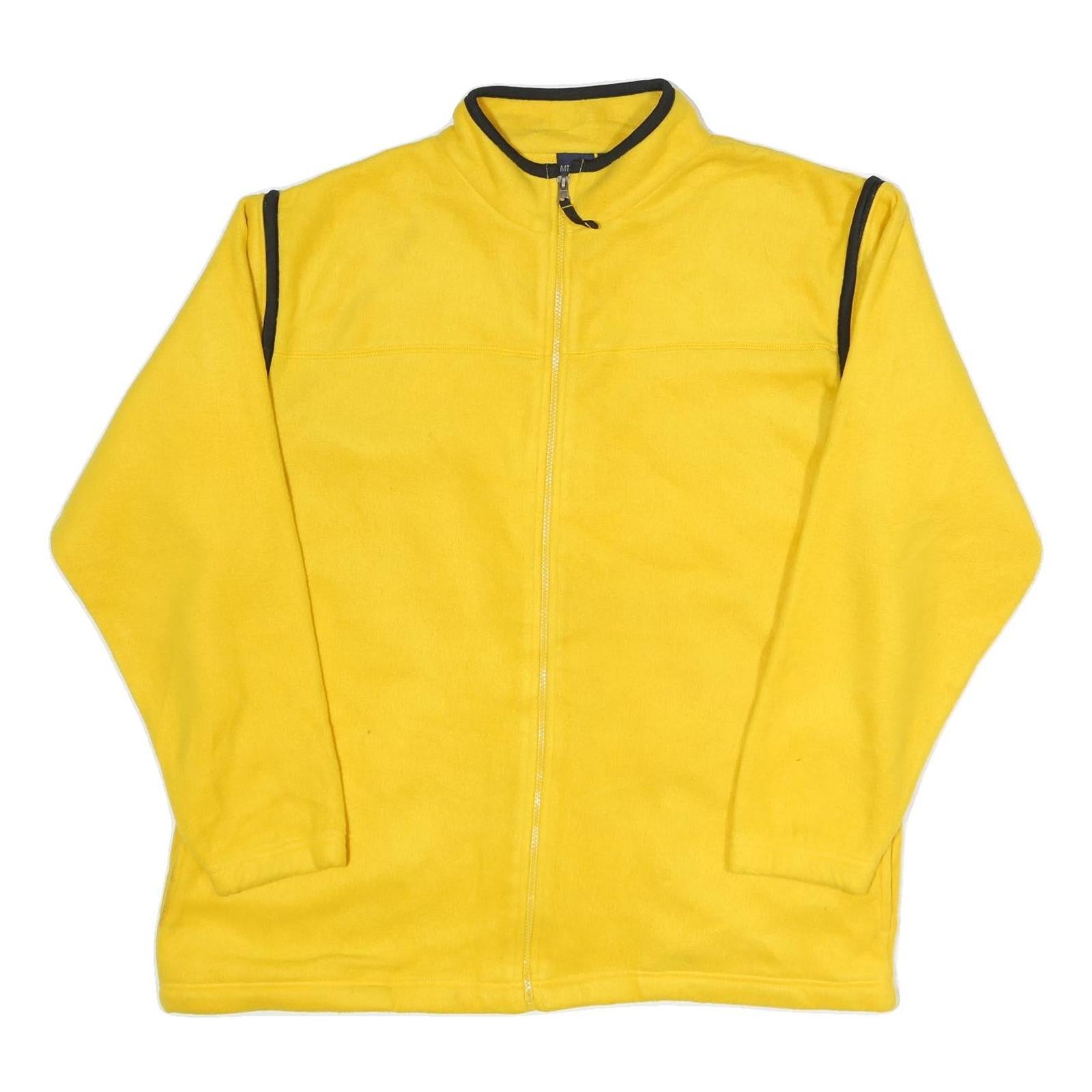 MTA PRO Mens Yellow Zip Jacket XL Polyester Plain Comfort Casual Outerwear