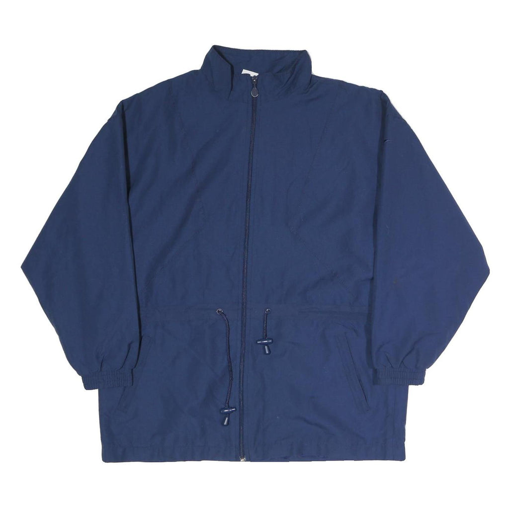 REEBOK Mens Blue Jacket M Cotton Plain Zip Casual Sportswear Lightweight