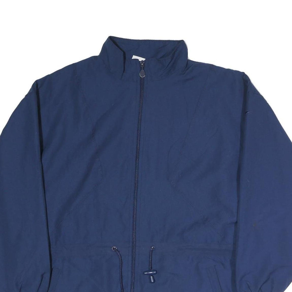 REEBOK Mens Blue Jacket M Cotton Plain Zip Casual Sportswear Lightweight