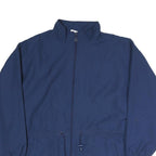 REEBOK Mens Blue Jacket M Cotton Plain Zip Casual Sportswear Lightweight