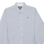 TIMBERLAND Mens Shirt Blue Striped Long Sleeve L