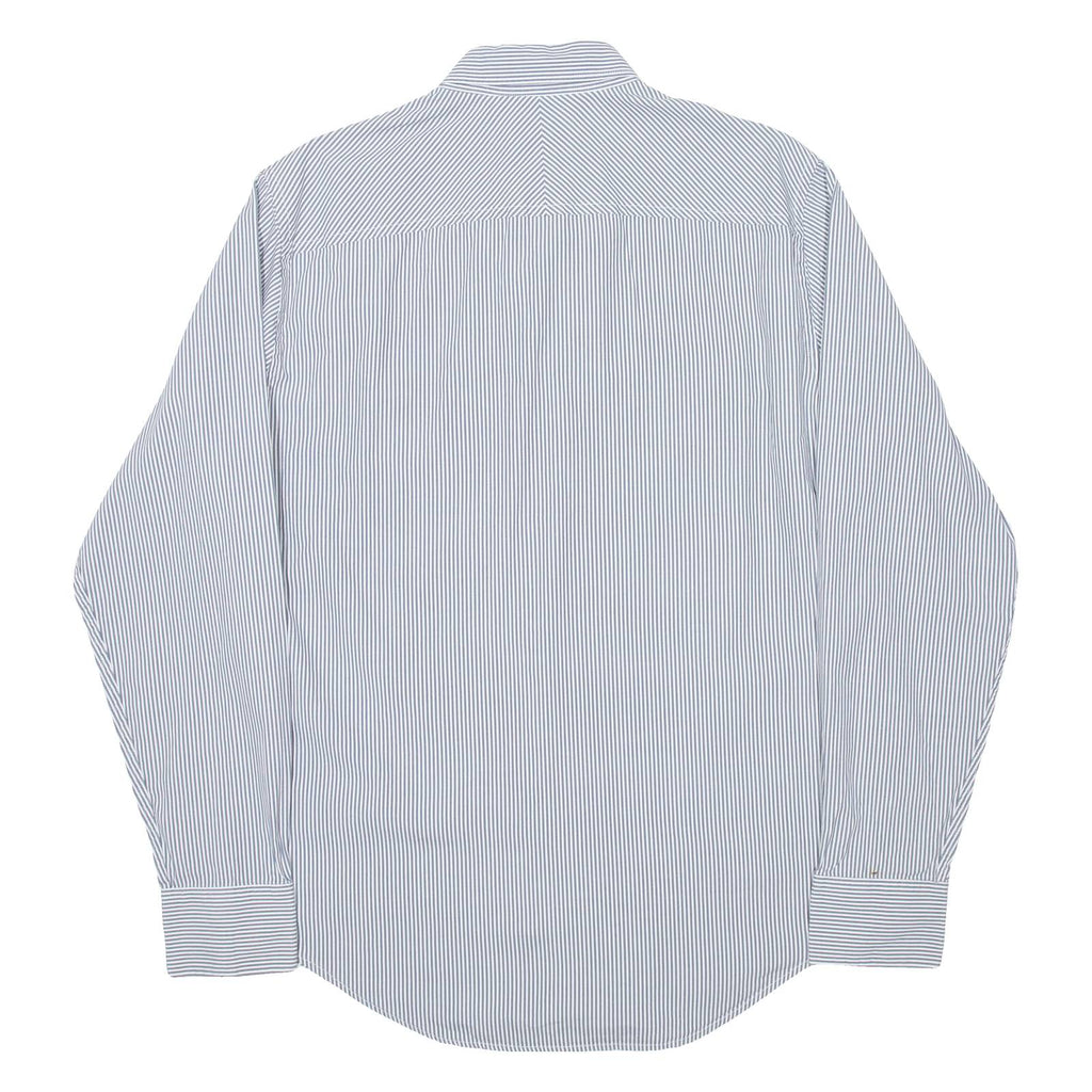 TIMBERLAND Mens Shirt Blue Striped Long Sleeve L