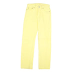 LEVI'S Mens Regular Fit Yellow Cotton Blend Button Closure Jeans W28 L31 Casual