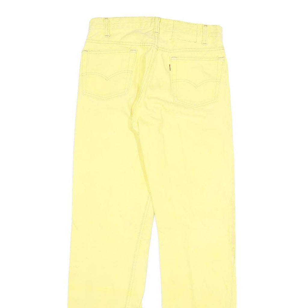 LEVI'S Mens Regular Fit Yellow Cotton Blend Button Closure Jeans W28 L31 Casual