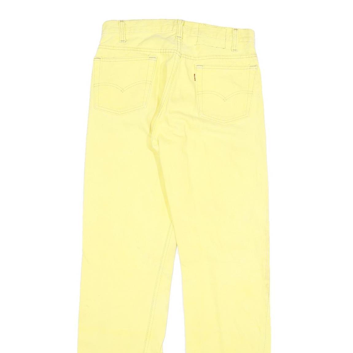 LEVI'S Mens Regular Fit Yellow Cotton Blend Button Closure Jeans W28 L31 Casual