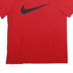 NIKE Mens Red Crew Neck Short Sleeve Classic T-Shirt M Cotton Logo