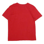 NIKE Mens Red Crew Neck Short Sleeve Classic T-Shirt M Cotton Logo