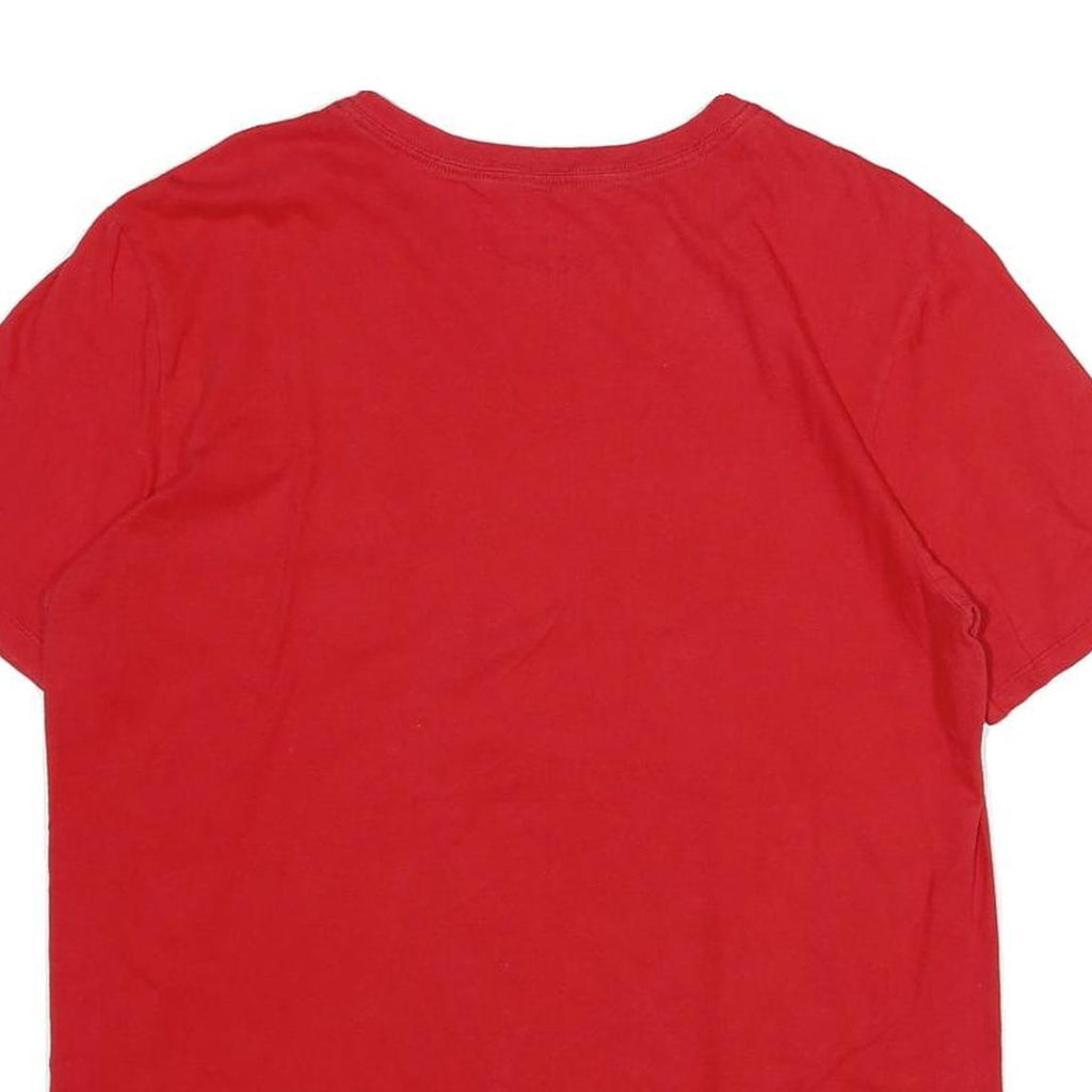 NIKE Mens Red Crew Neck Short Sleeve Classic T-Shirt M Cotton Logo