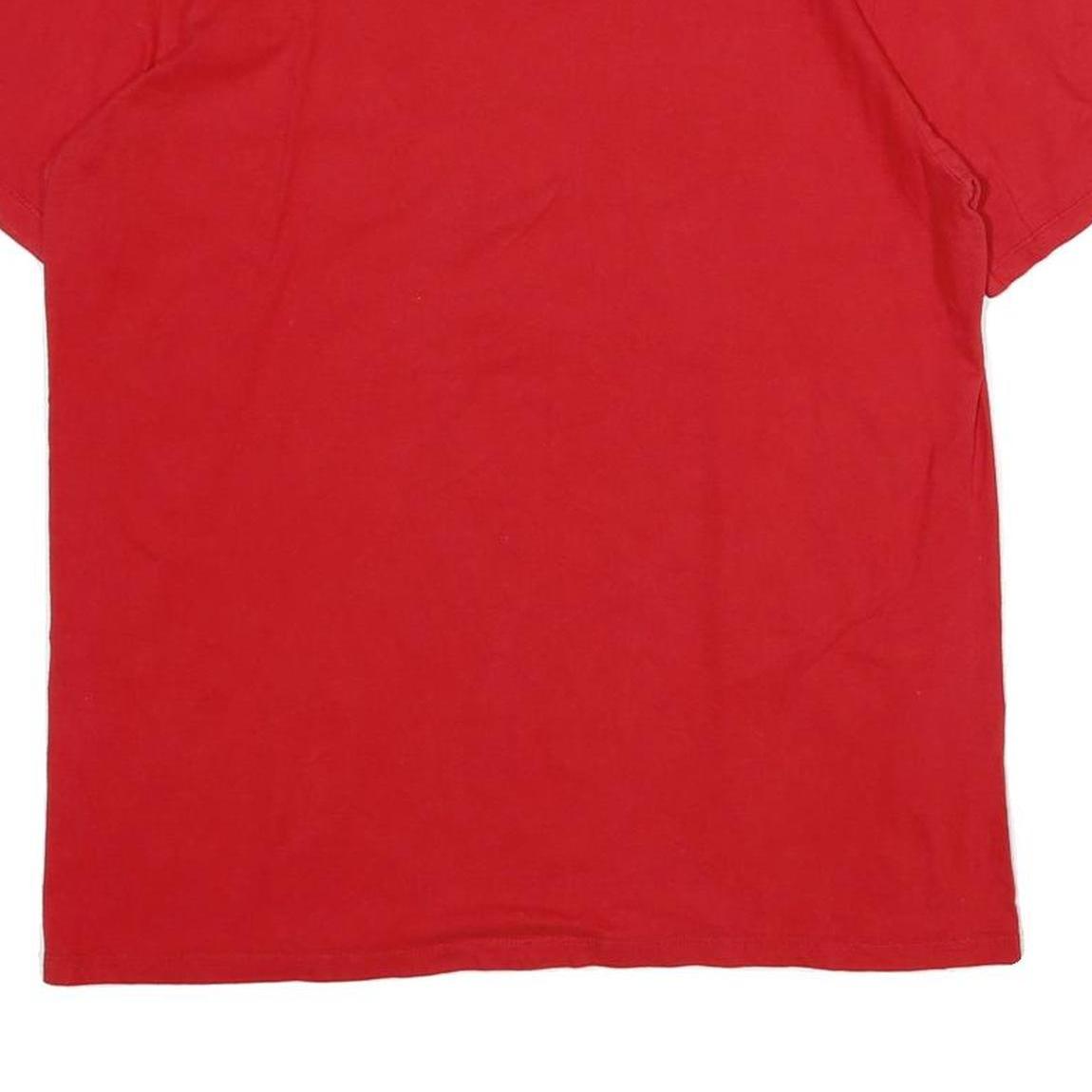 NIKE Mens Red Crew Neck Short Sleeve Classic T-Shirt M Cotton Logo
