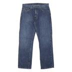 TOMMY HILFIGER Mens Blue Regular Straight Denim W32 L30 Cotton Blend Zip Jeans