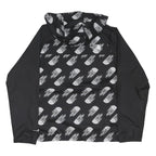 THE NORTH FACE Boys Black & White Logo Print Windbreaker Jacket 14-15Y Polyester