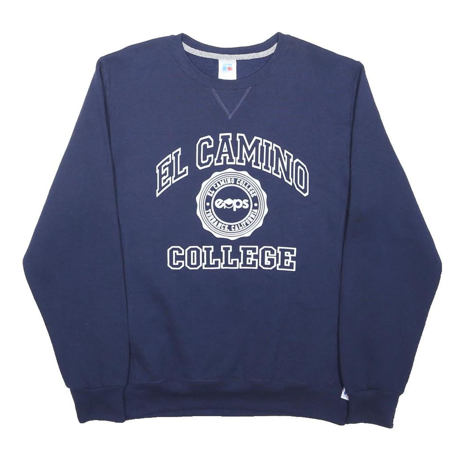 RUSSELL ATHLETIC Mens Blue El Camino College Crew Neck M Cotton Sweatshirt