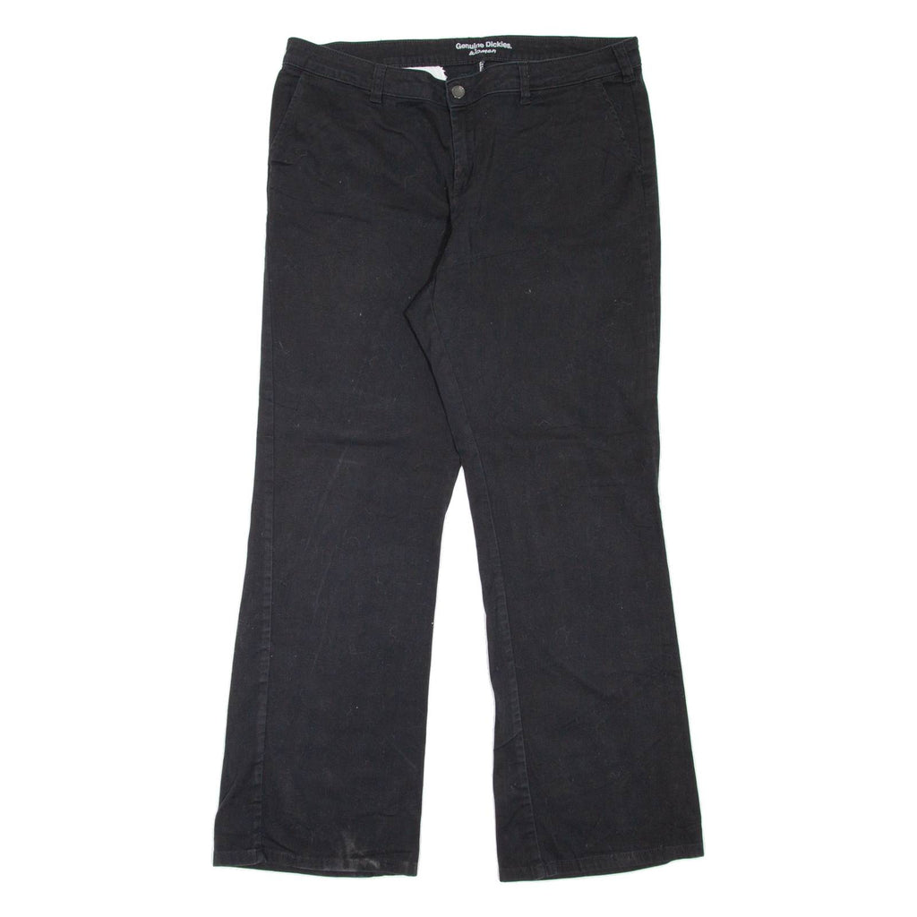 DICKIES Workwear Womens Trousers Black Slim Bootcut W34 L30