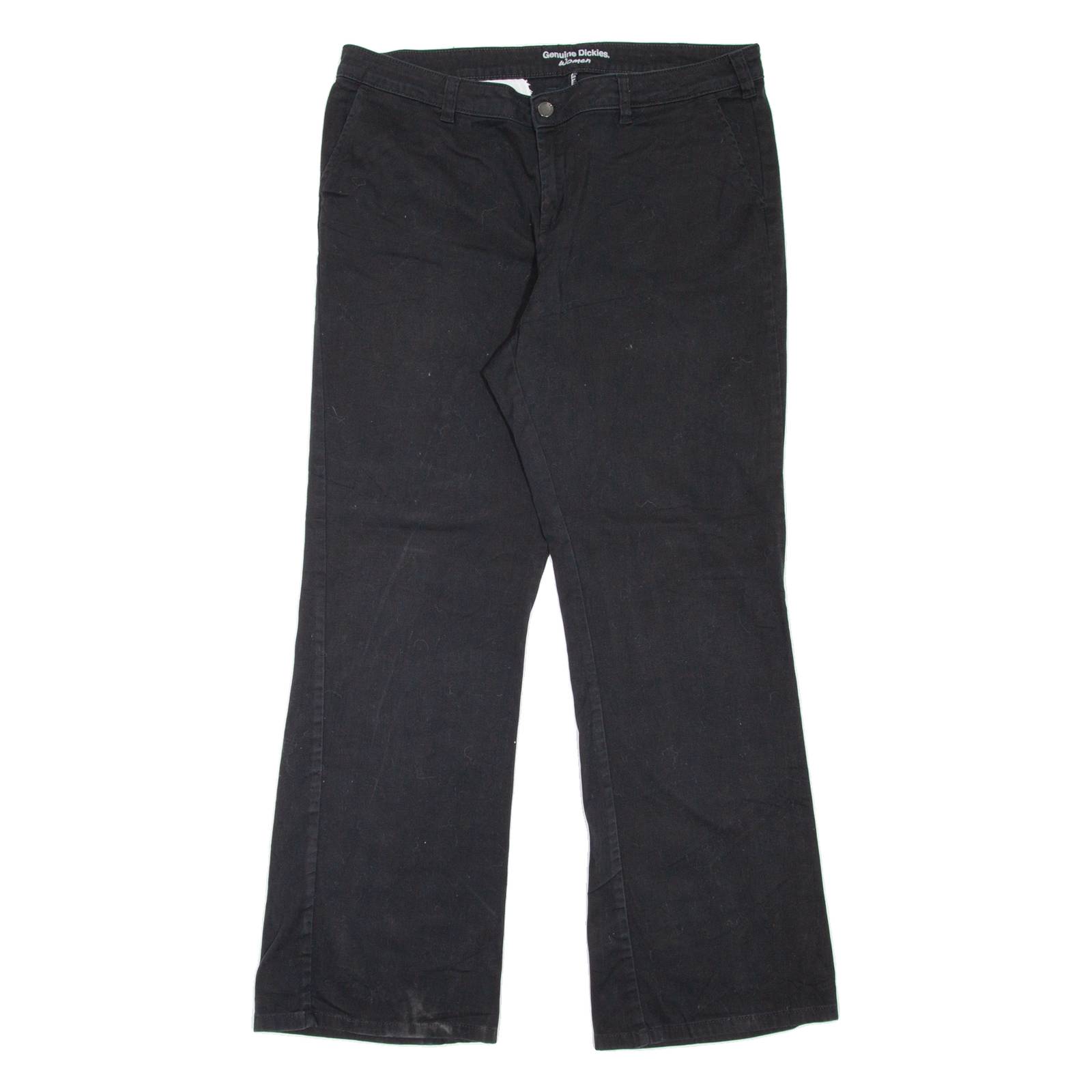 DICKIES Workwear Womens Trousers Black Slim Bootcut W34 L30